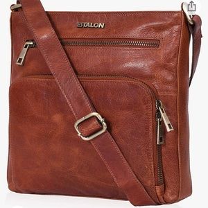 Small Leather Crossbody Bag Brown